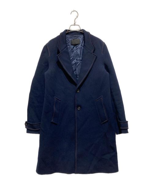 PRADA（プラダ）PRADA (プラダ) 15SSスウェットオレンジステッチコート ネイビー サイズ:48の古着・服飾アイテム