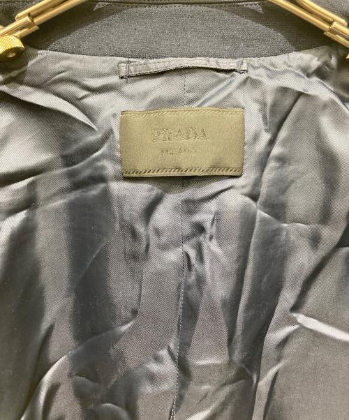 PRADA（プラダ）PRADA (プラダ) 15SSスウェットオレンジステッチコート ネイビー サイズ:48の古着・服飾アイテム