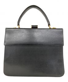 Salvatore Ferragamo（サルヴァトーレ フェラガモ）の古着「ガンチーニ装飾ダレスバッグ」｜ブラック