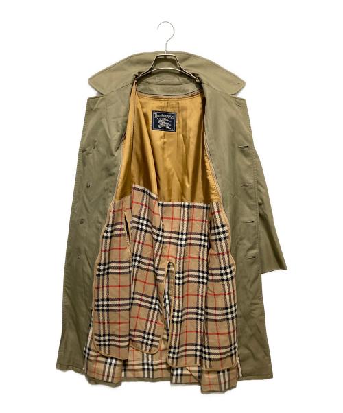 Burberry's（バーバリーズ）Burberry's (バーバリーズ) ノバチェックライナー付ステンカラーコート オリーブ サイズ:不明の古着・服飾アイテム