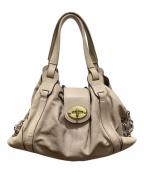 MULBERRYマルベリー）の古着「ターンロックボストンハンドバッグ」｜ベージュ