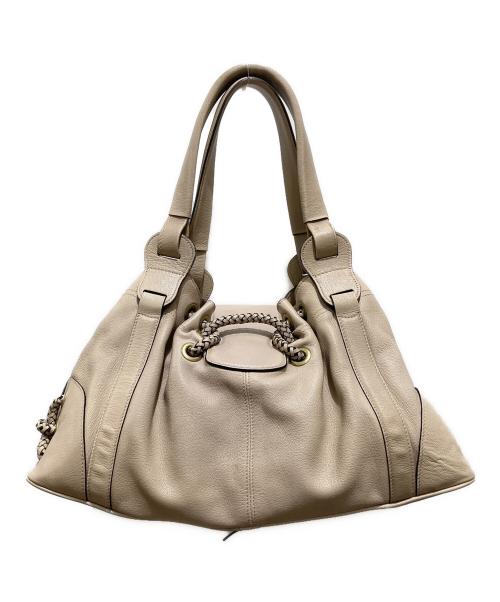 MULBERRY（マルベリー）MULBERRY (マルベリー) ターンロックボストンハンドバッグ ベージュの古着・服飾アイテム