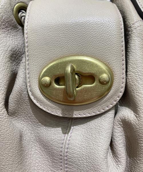 MULBERRY（マルベリー）MULBERRY (マルベリー) ターンロックボストンハンドバッグ ベージュの古着・服飾アイテム