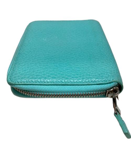TIFFANY & Co.（ティファニー）Tiffany & Co. (ティファニー) ラウンドファスナー財布 ブルーの古着・服飾アイテム