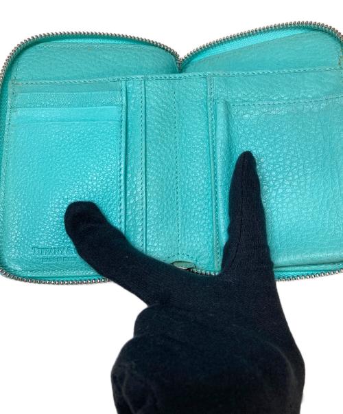 TIFFANY & Co.（ティファニー）Tiffany & Co. (ティファニー) ラウンドファスナー財布 ブルーの古着・服飾アイテム