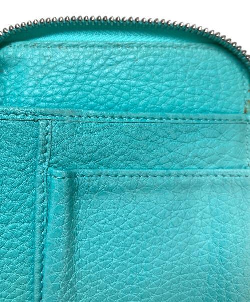 TIFFANY & Co.（ティファニー）Tiffany & Co. (ティファニー) ラウンドファスナー財布 ブルーの古着・服飾アイテム