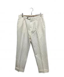 GERMANO×BEAMS（ジェルマーノ×ビームス）の古着「別注コットンリネンワイドスラックス」｜ホワイト