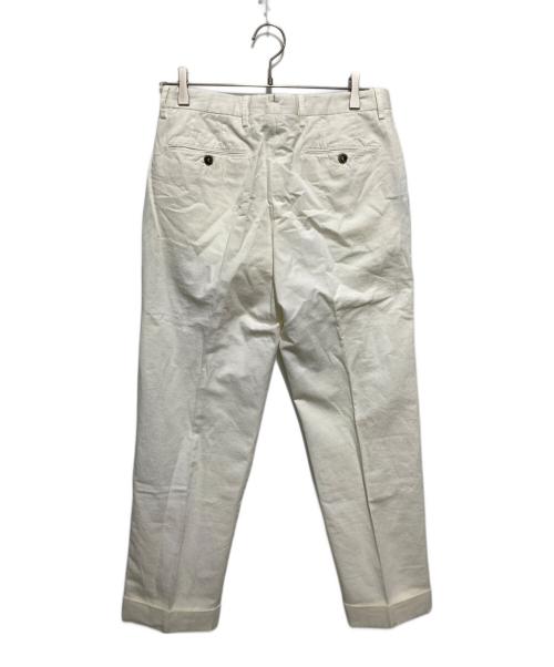 GERMANO（ジェルマーノ）GERMANO (ジェルマーノ) BEAMS (ビームス) 別注コットンリネンワイドスラックス ホワイト サイズ:46の古着・服飾アイテム