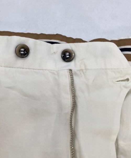 GERMANO（ジェルマーノ）GERMANO (ジェルマーノ) BEAMS (ビームス) 別注コットンリネンワイドスラックス ホワイト サイズ:46の古着・服飾アイテム