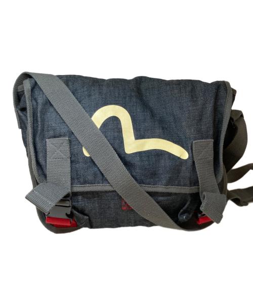 EVISU（エヴィス）EVISU (エヴィス) カモメプリントデニムメッセンジャーバッグ インディゴの古着・服飾アイテム