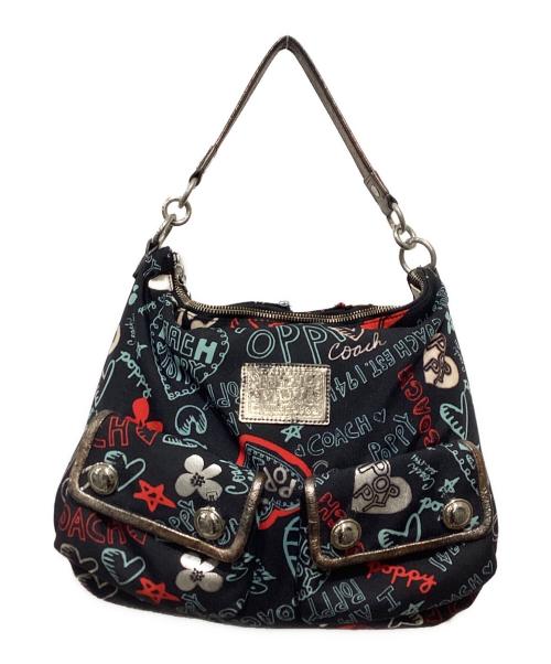 COACH（コーチ）COACH (コーチ) Poppy Graffiti Glam 2way Hobo Bag / POPPY ワンショルダー ショルダーバッグ ブラック サイズ:OneSizeの古着・服飾アイテム