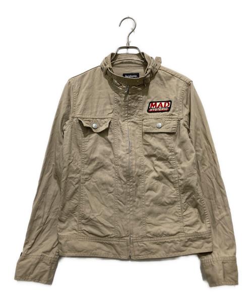Hysteric Glamour（ヒステリックグラマー）Hysteric Glamour (ヒステリックグラマー) 90s ワッペンコットンジップジャケット ベージュ サイズ:XSの古着・服飾アイテム