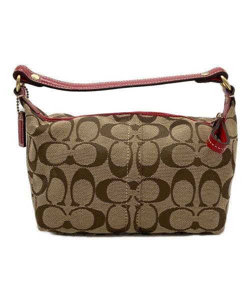 COACH（コーチ）COACH (コーチ) Signature Flower Applique Mini Bag ブラウンの古着・服飾アイテム