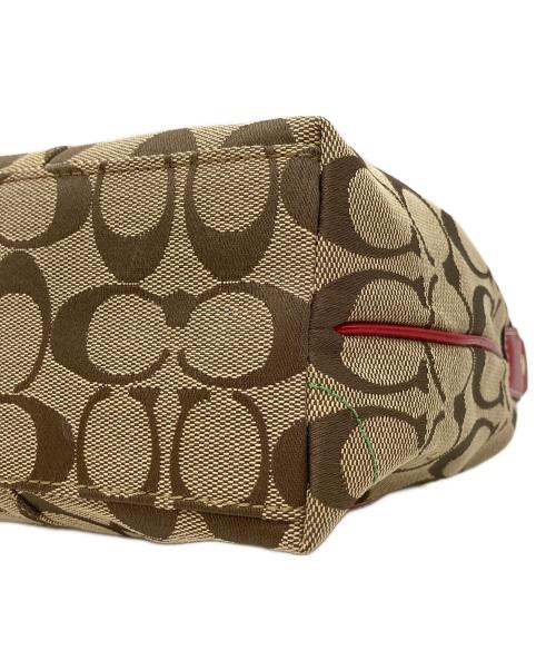COACH（コーチ）COACH (コーチ) Signature Flower Applique Mini Bag ブラウンの古着・服飾アイテム