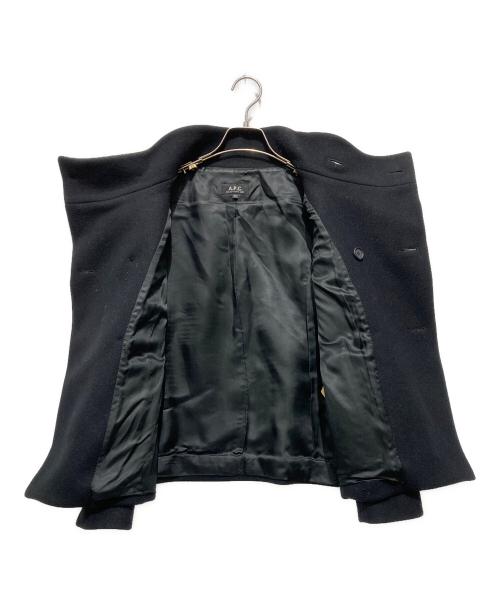 A.P.C.（アーペーセー）A.P.C. (アーペーセー) ハイネックショートPコート ブラック サイズ:XSの古着・服飾アイテム