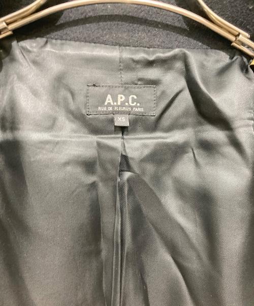 A.P.C.（アーペーセー）A.P.C. (アーペーセー) ハイネックショートPコート ブラック サイズ:XSの古着・服飾アイテム