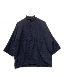 Y's for men×WORK SHOP（ワイズフォーメン×ワークショップ）の古着「ポンチョコート」｜ネイビー