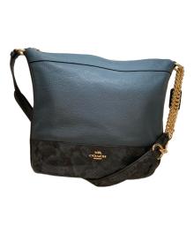COACH（コーチ）の古着「チェーンショルダーバッグ / F72851」｜ネイビー