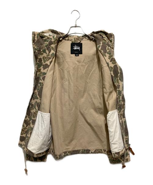 stussy（ステューシー）stussy (ステューシー) ダックハンターカモ柄フーデッドジャケット ブラウン サイズ:Ｓの古着・服飾アイテム