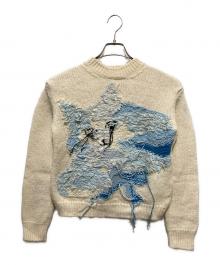 Acne studios（アクネ ストゥディオズ）の古着「Off-White Cat Sweater」｜ホワイト