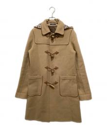 Aquascutum（アクアスキュータム）の古着「クラブチェックダッフルコート」｜ブラウン