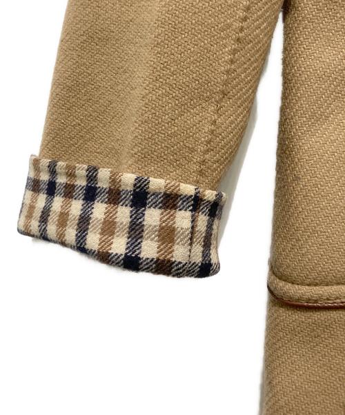 Aquascutum（アクアスキュータム）Aquascutum (アクアスキュータム) クラブチェックダッフルコート ブラウン サイズ:6Fの古着・服飾アイテム
