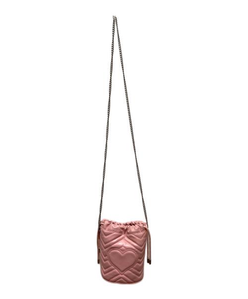 GUCCI（グッチ）GUCCI (グッチ) スモール バケットバッグ ピンクの古着・服飾アイテム