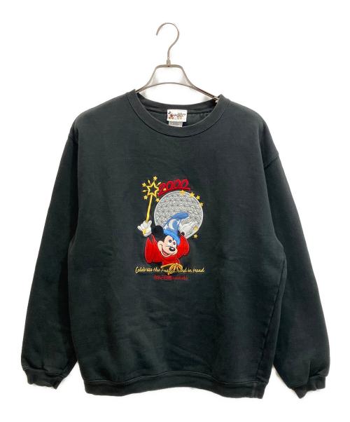 Walt Disney World（ウォルトディズニーワールド）Walt Disney World (ウォルトディズニーワールド) 00S 刺繍スウェット ブラック サイズ:Lの古着・服飾アイテム