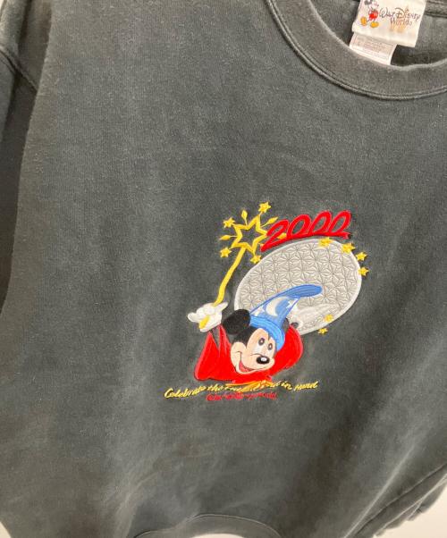 Walt Disney World（ウォルトディズニーワールド）Walt Disney World (ウォルトディズニーワールド) 00S 刺繍スウェット ブラック サイズ:Lの古着・服飾アイテム