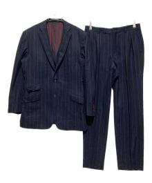 AZZURRO×ERMENEGILDO ZEGNA（アズーロ×エルメネジルド・ゼニア）の古着「3ピースストライプスーツ」｜ネイビー