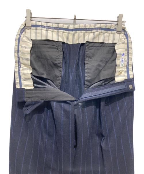 AZZURRO（アズーロ）AZZURRO (アズーロ) Ermenegildo Zegna (エルメネジルド・ゼニア) 3ピースストライプスーツ ネイビー サイズ:44の古着・服飾アイテム
