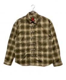 THE BOY HAS NO PATIENCE（ザボーイハズノーパティエンス）の古着「BLOOD MOON NIGHT HOT DIAMOND SHIRT」｜ブラウン
