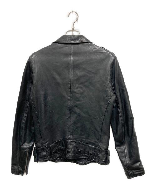 ALL SAINTS（オールセインツ）ALL SAINTS (オールセインツ) シワ加工シープレザー ダブルライダース ブラック サイズ:Ｓの古着・服飾アイテム