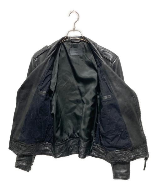 ALL SAINTS（オールセインツ）ALL SAINTS (オールセインツ) シワ加工シープレザー ダブルライダース ブラック サイズ:Ｓの古着・服飾アイテム