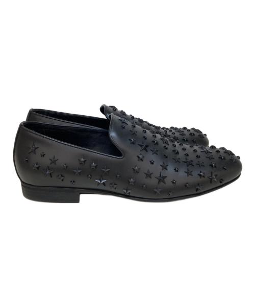 JIMMY CHOO（ジミーチュウ）JIMMY CHOO (ジミーチュウ) スタースタッズスリッポン ブラック サイズ:43の古着・服飾アイテム