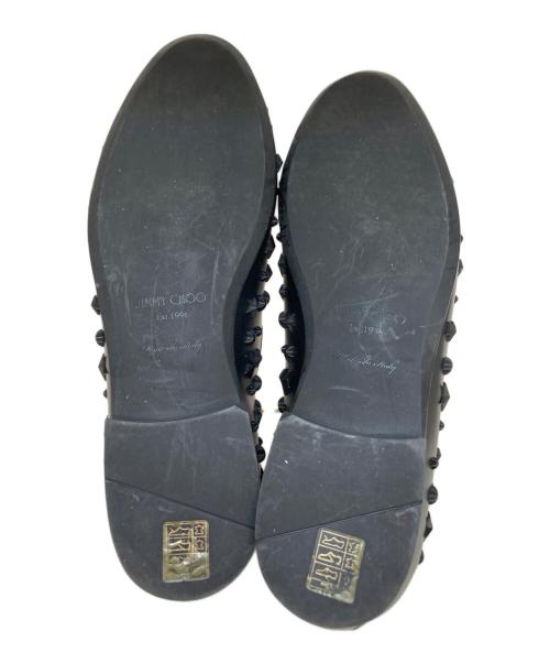JIMMY CHOO（ジミーチュウ）JIMMY CHOO (ジミーチュウ) スタースタッズスリッポン ブラック サイズ:43の古着・服飾アイテム