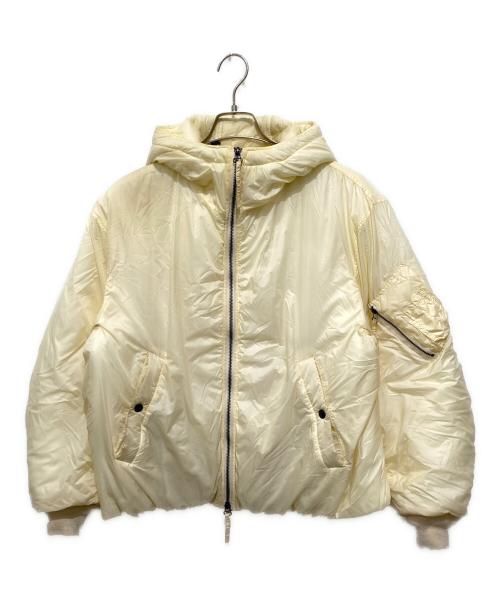 JAME SMITH（ジェーンスミス）JAME SMITH (ジェーンスミス) NYLON TAFFETA HOODIE MA-1 JACKET イエロー サイズ:38の古着・服飾アイテム