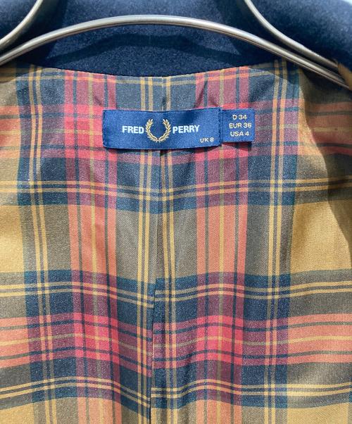 FRED PERRY（フレッドペリー）FRED PERRY (フレッドペリー) 裏チェックチェスターコート ネイビー サイズ:34の古着・服飾アイテム