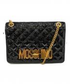 MOSCHINOモスキーノ）の古着「モスキーノキルティングチェーンショルダーバッグ」｜ブラック