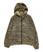 stussyステューシー）の古着「ライトウェイト フーデッド ジャケット/Lightweight Hooded Jacket」｜ベージュ×ブラック/Cheetah