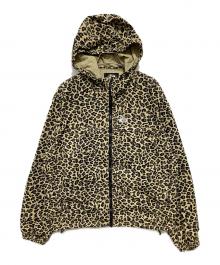 stussy（ステューシー）の古着「ライトウェイト フーデッド ジャケット/Lightweight Hooded Jacket」｜ベージュ×ブラック/Cheetah