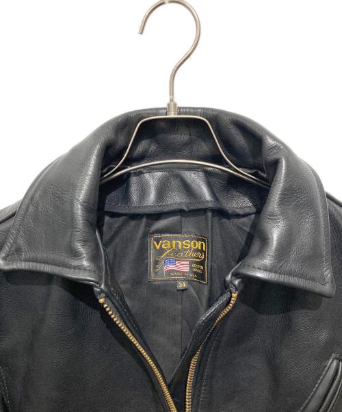 VANSON（バンソン）VANSON (バンソン) レザーカーコート ブラック サイズ:34の古着・服飾アイテム