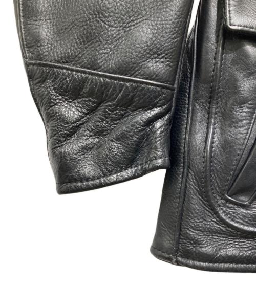 VANSON（バンソン）VANSON (バンソン) レザーカーコート ブラック サイズ:34の古着・服飾アイテム
