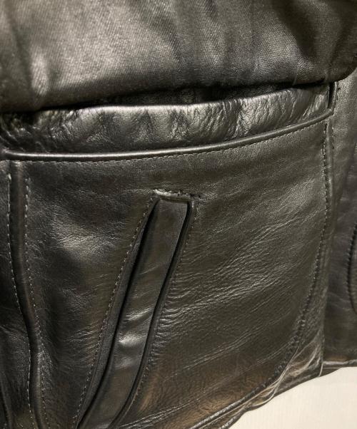 VANSON（バンソン）VANSON (バンソン) レザーカーコート ブラック サイズ:34の古着・服飾アイテム