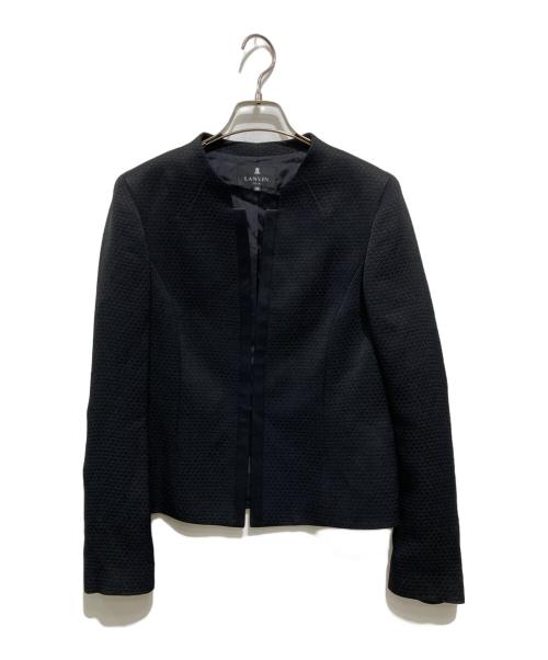 LANVIN NOIR（ランバン ノワール）LANVIN NOIR (ランバン ノワール) ジオメトリックアンサンブル ブラック サイズ:40の古着・服飾アイテム