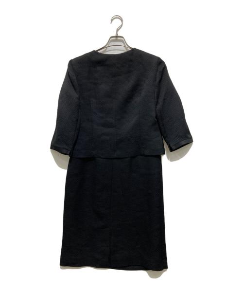 LANVIN NOIR（ランバン ノワール）LANVIN NOIR (ランバン ノワール) ジオメトリックアンサンブル ブラック サイズ:40の古着・服飾アイテム