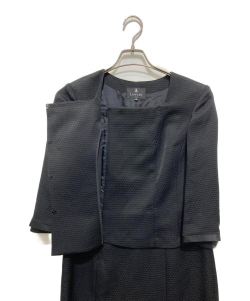 LANVIN NOIR（ランバン ノワール）LANVIN NOIR (ランバン ノワール) ジオメトリックアンサンブル ブラック サイズ:40の古着・服飾アイテム