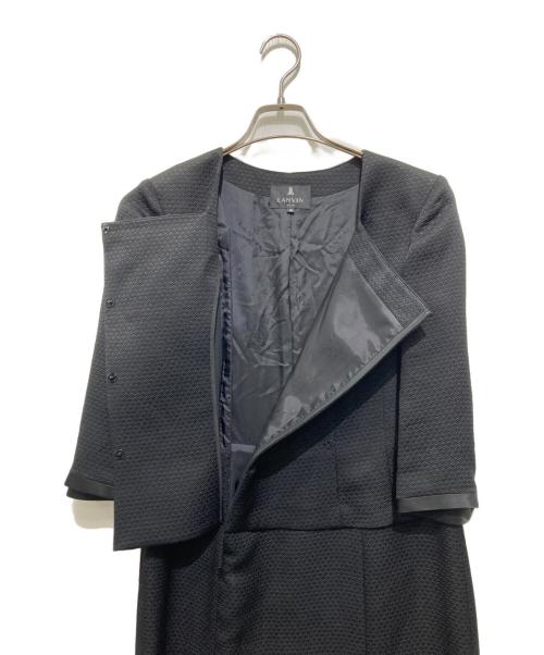 LANVIN NOIR（ランバン ノワール）LANVIN NOIR (ランバン ノワール) ジオメトリックアンサンブル ブラック サイズ:40の古着・服飾アイテム