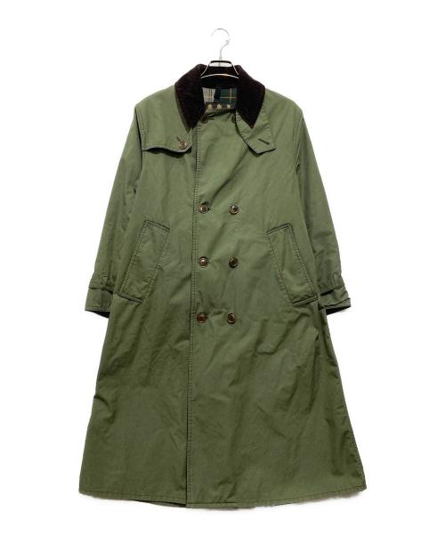 Barbour（バブアー）Barbour (バブアー) URBAN RESEARCH (アーバンリサーチ) 別注コーデュロイ襟トレンチコート グリーン サイズ:34の古着・服飾アイテム