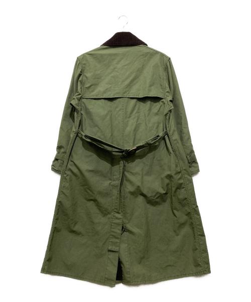 Barbour（バブアー）Barbour (バブアー) URBAN RESEARCH (アーバンリサーチ) 別注コーデュロイ襟トレンチコート グリーン サイズ:34の古着・服飾アイテム